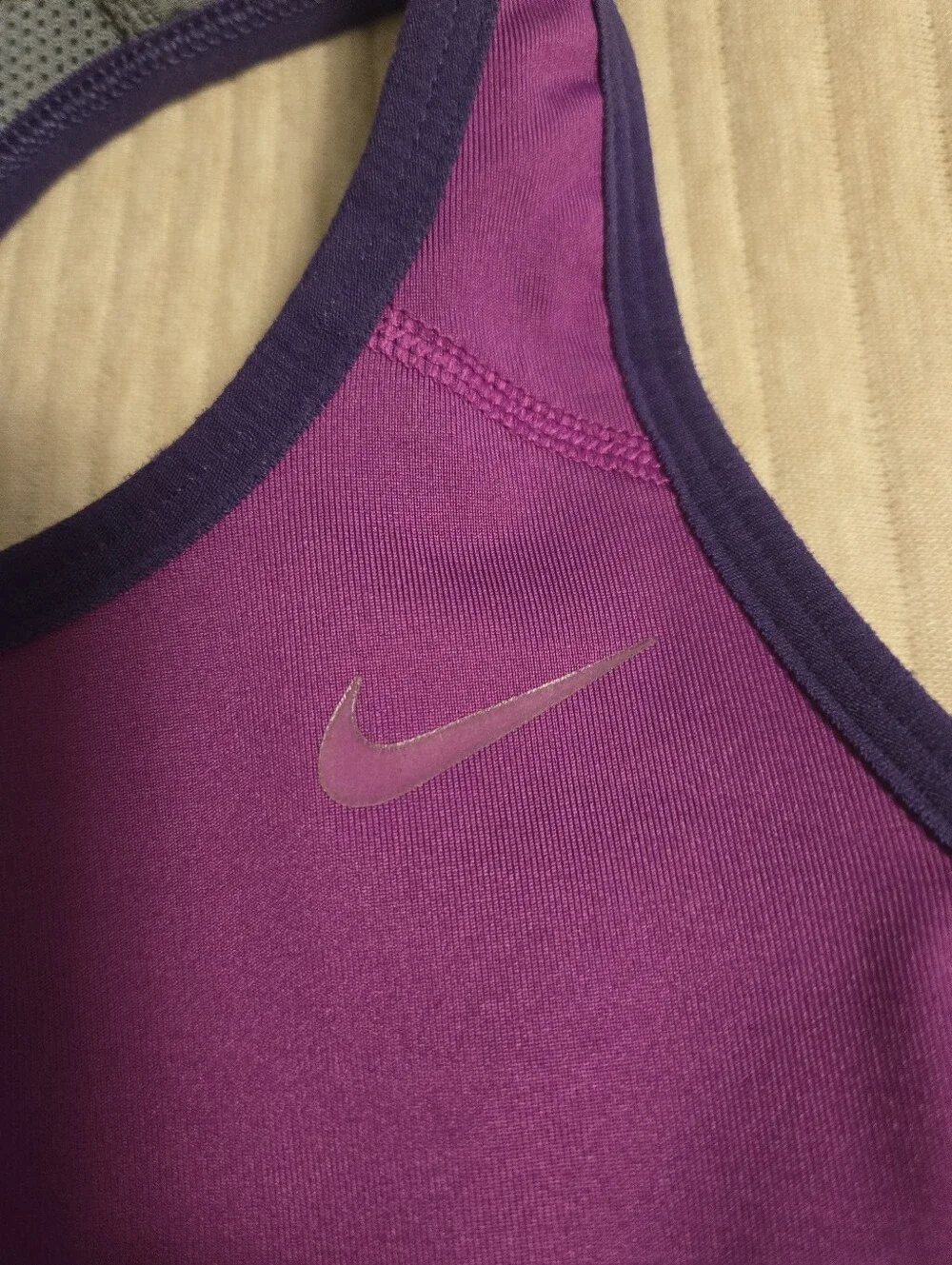 NIKE Purple Racerback Athletic Tank Top